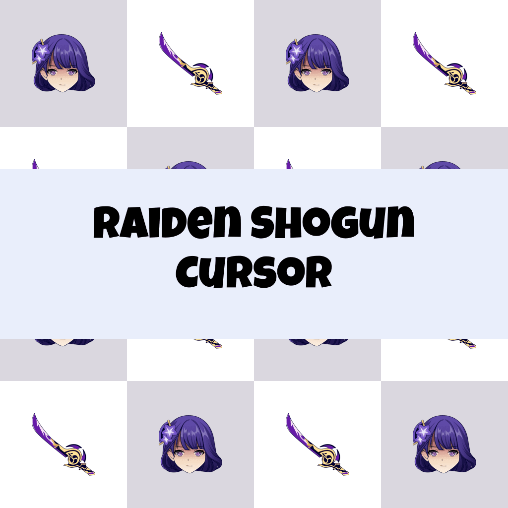 Preview Raiden Shogun cursor custom cursor pack